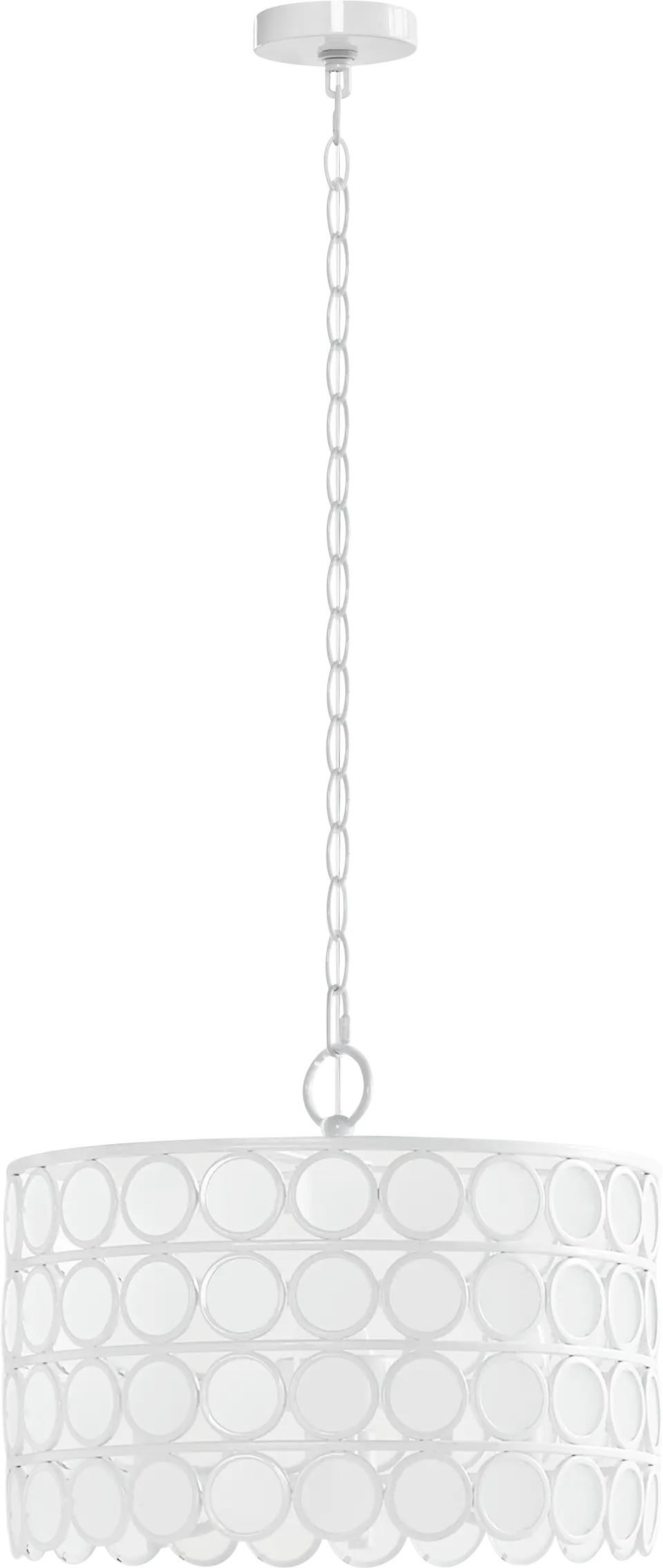 Bates Edge White Chandelier