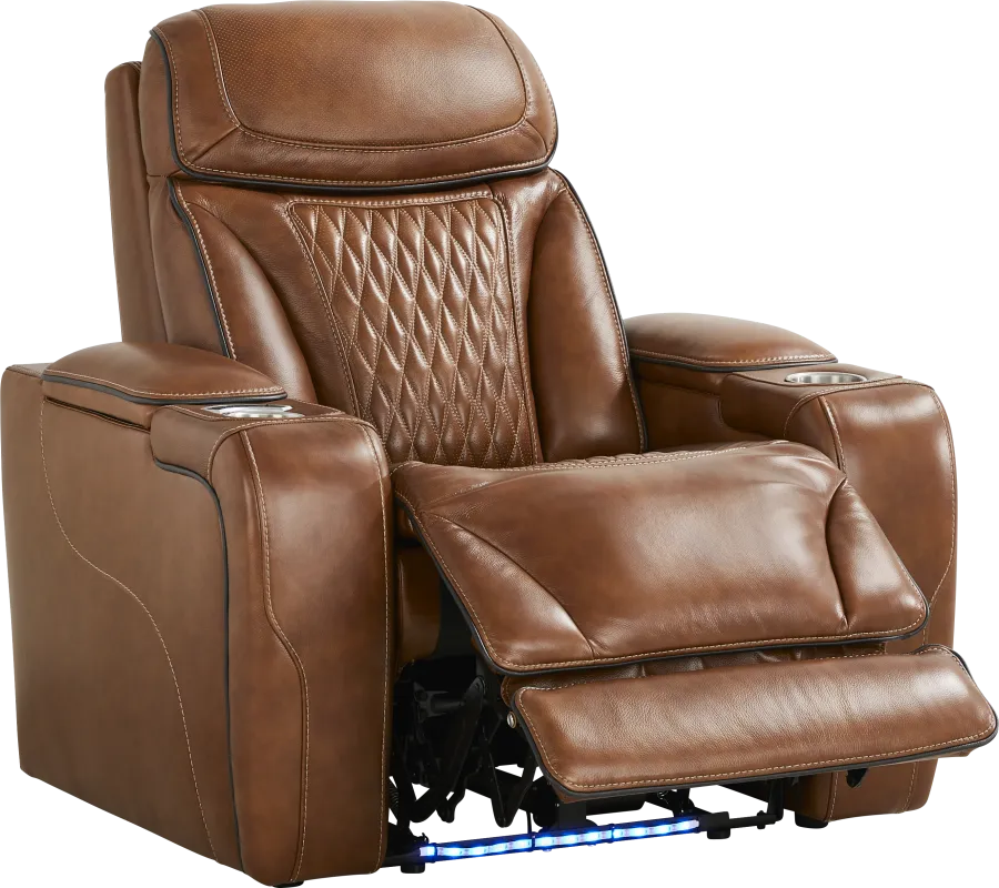 Brown Leather Sound Tech by Shaq Recliner To Go