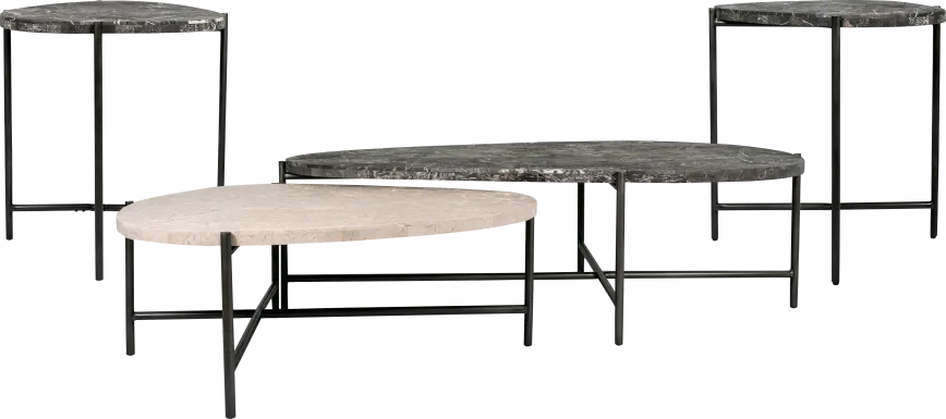 Duality Black 4 Pc Table Set