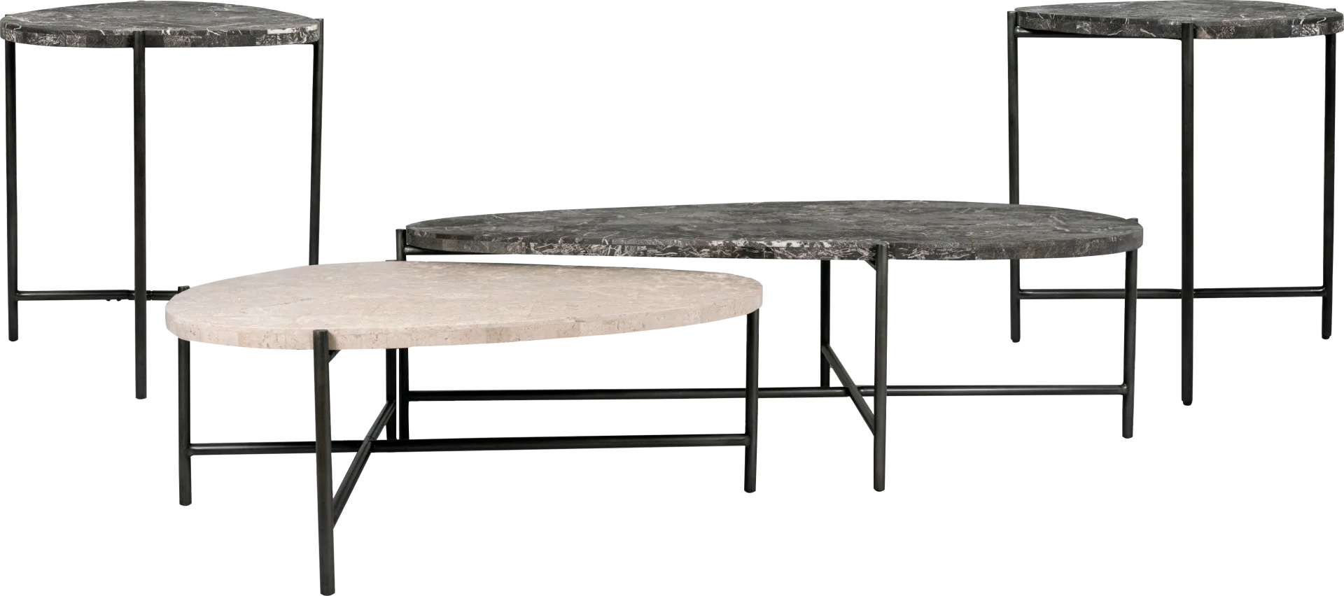 Duality Black 4 Pc Table Set - Image 1