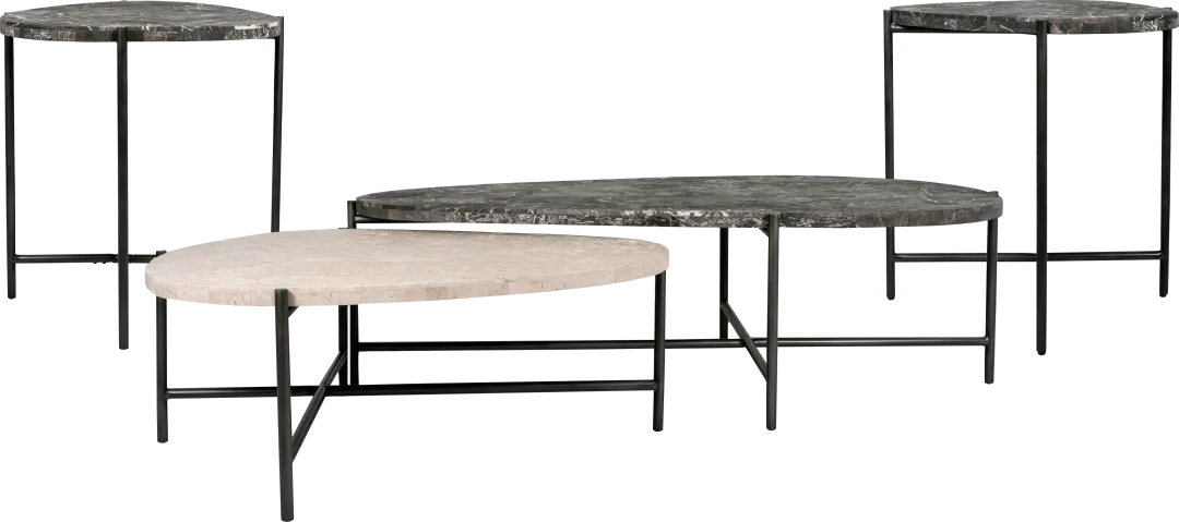 Duality Black 4 Pc Table Set