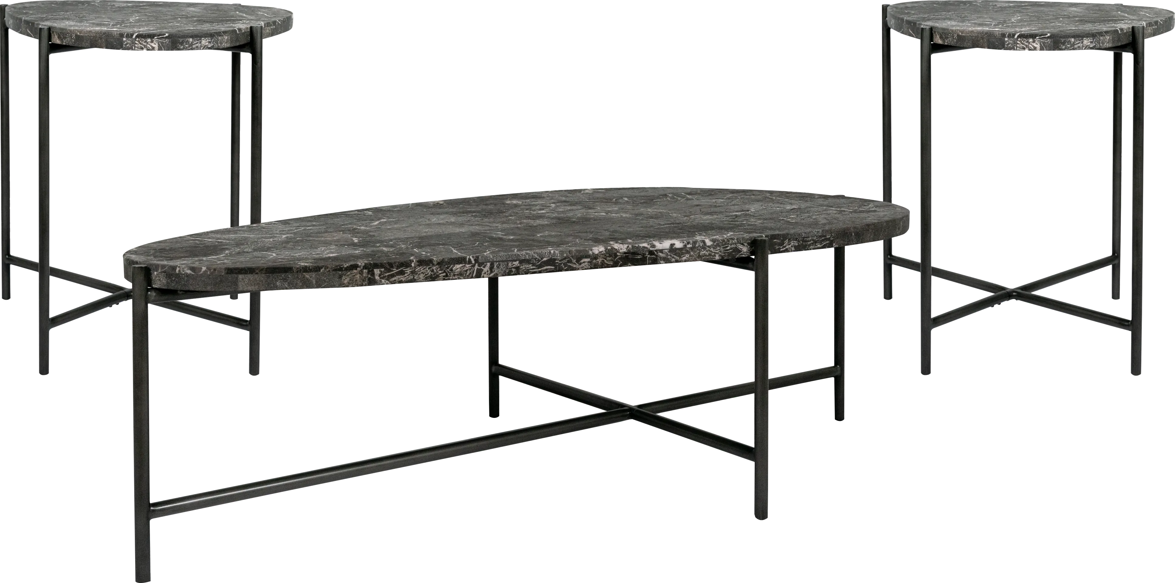 Duality Black 3 Pc Table Set - Thumbnail - Image 1