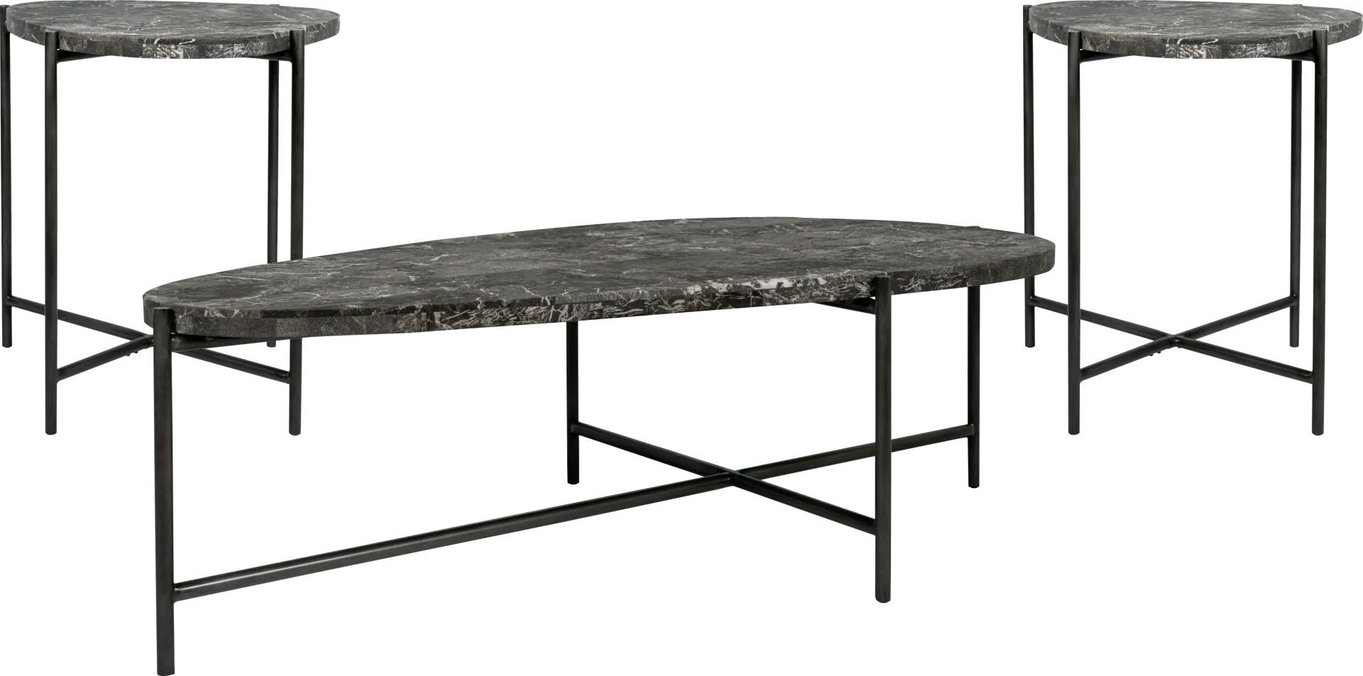 Duality Black 3 Pc Table Set - Image 1