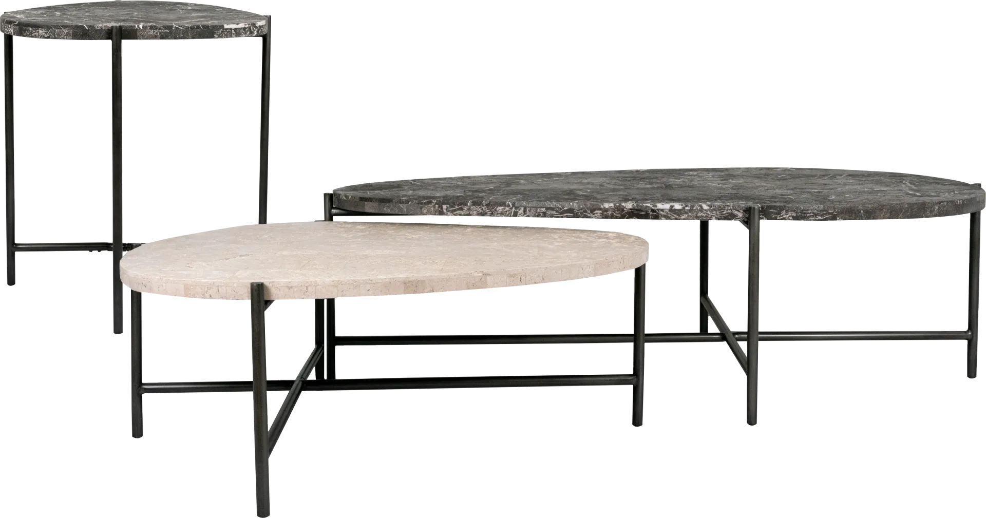 Duality Black 3 Pc Table Set - Image 1