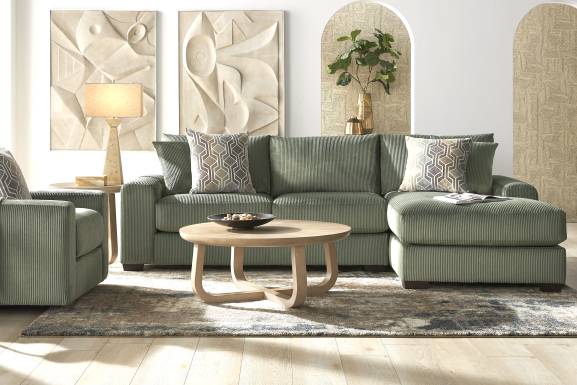 Cordelle Green 2 Pc Sectional