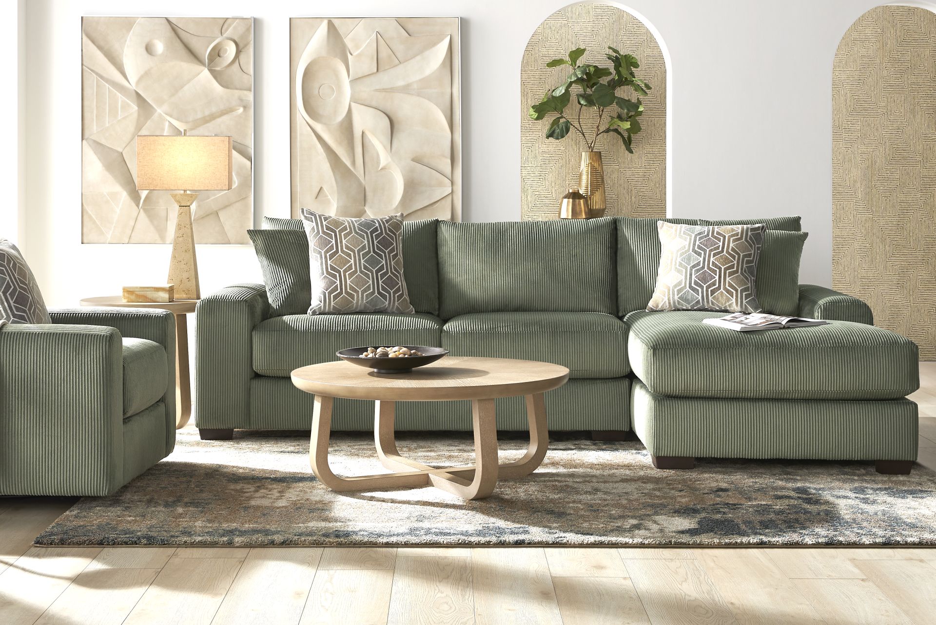 Cordelle Green 2 Pc Sectional - Image 2