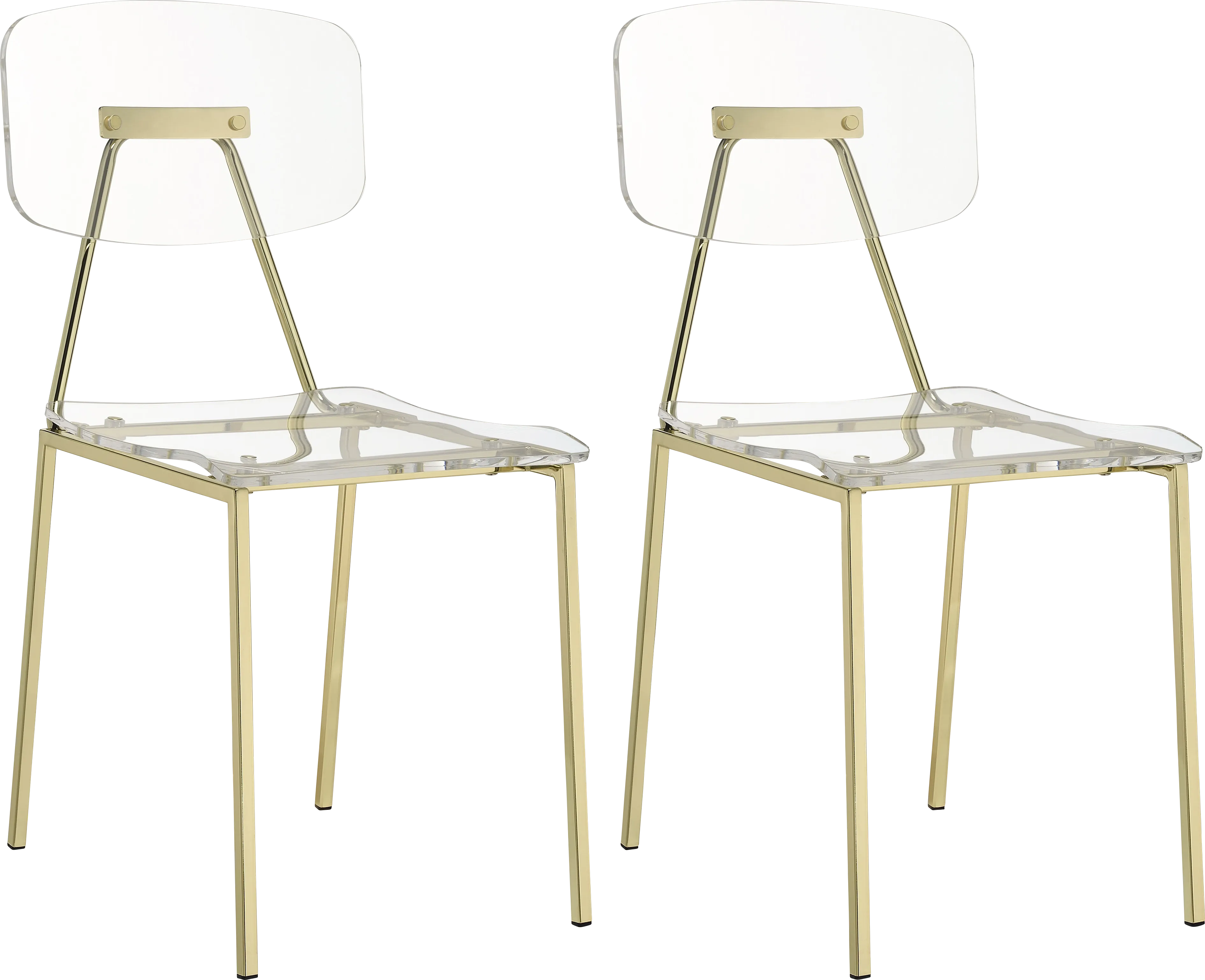 Hamdin I Clear Side Chair, Set of 2 - Thumbnail - Image 1
