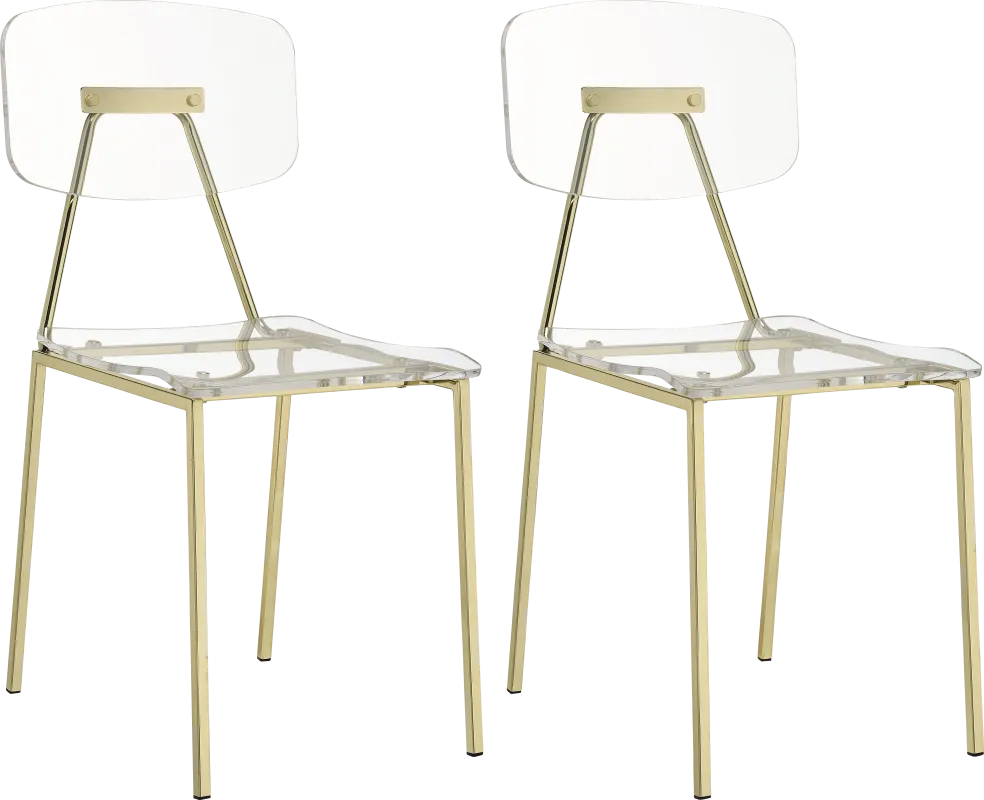 Hamdin I Clear Side Chair, Set of 2
