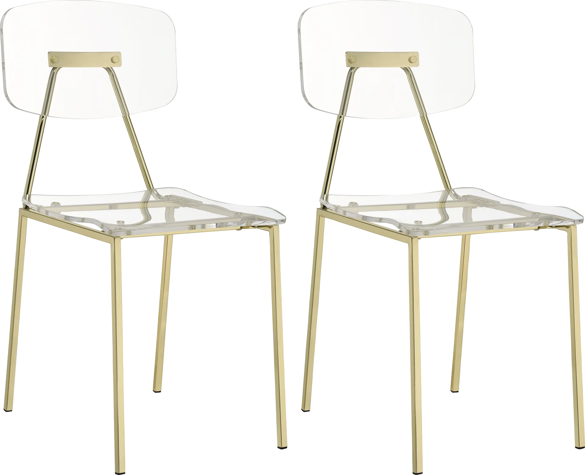 Hamdin I Clear Side Chair, Set of 2 - Image 1