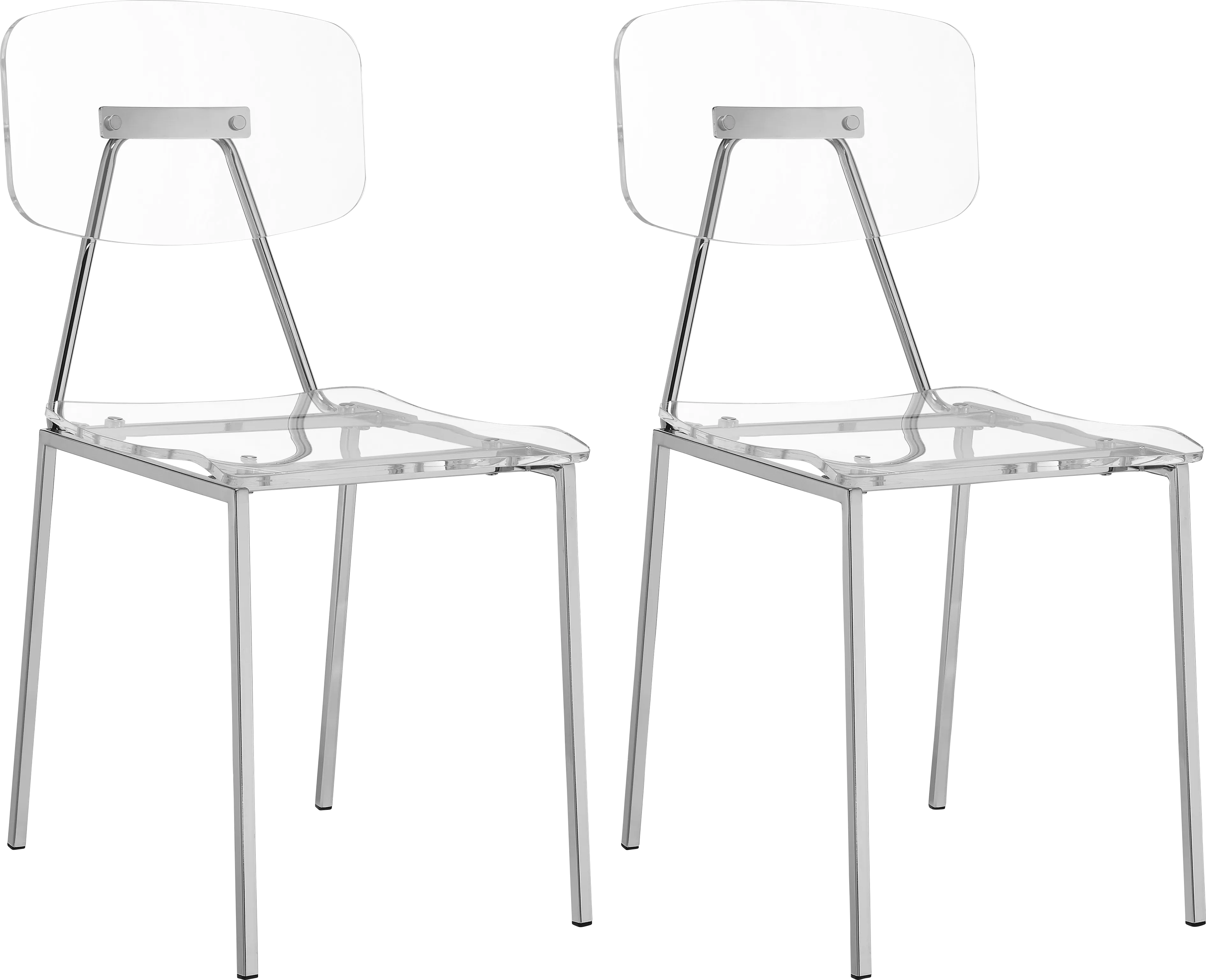 Hamdin II Clear Side Chair, Set of 2 - Thumbnail - Image 1