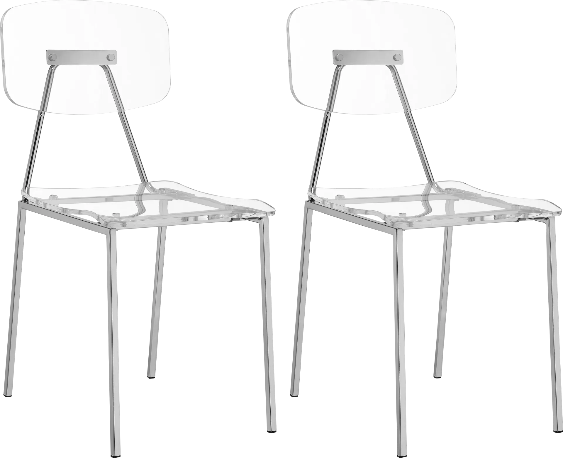 Hamdin II Clear Side Chair, Set of 2 - Image 1