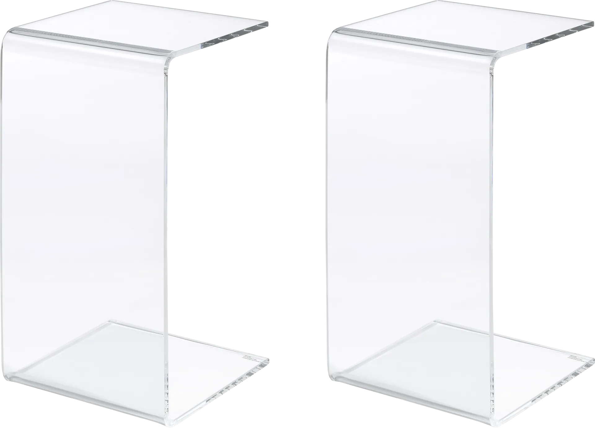 Kamil Clear End Table, Set of 2 - Image 1
