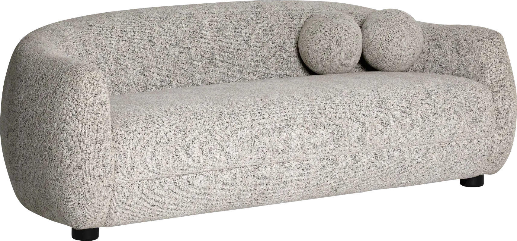 Cazneau II Black and White Sofa