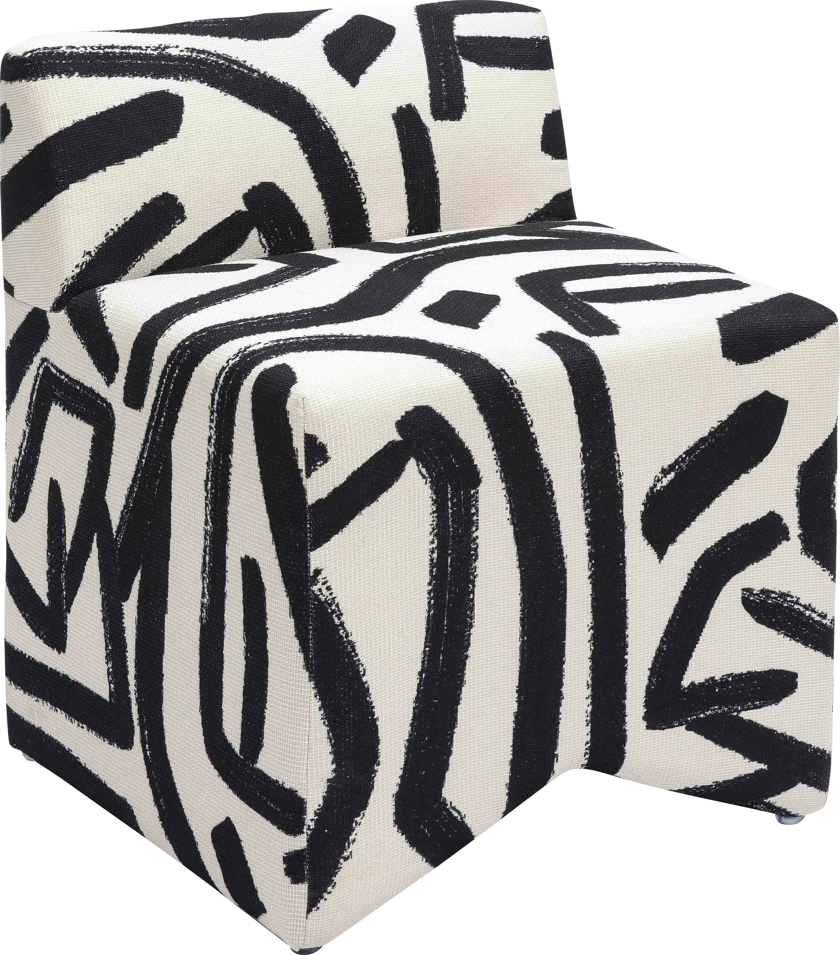 Kerge II Black and White Accent Chair - Thumbnail - Image 1