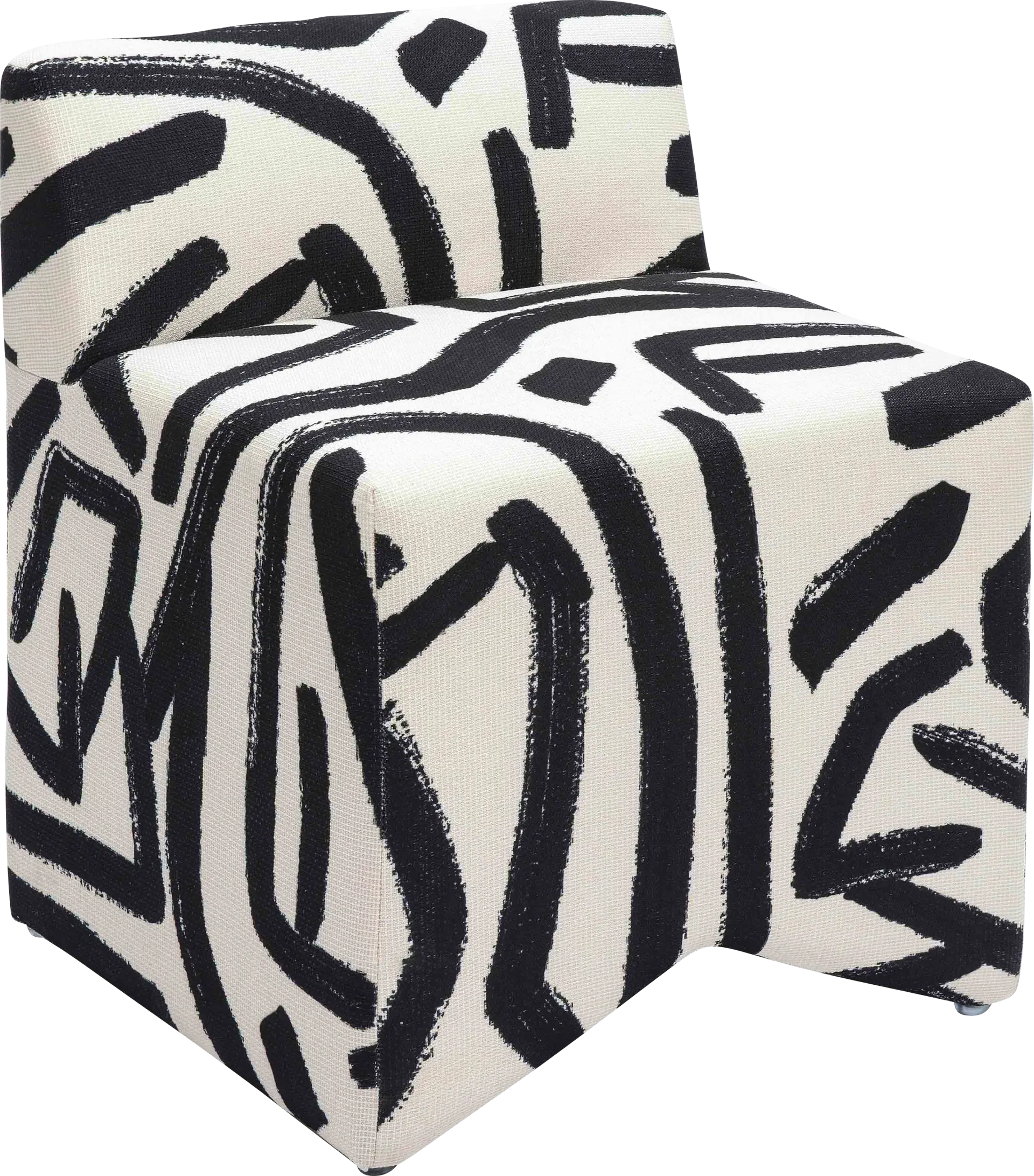 Kerge II Black and White Accent Chair