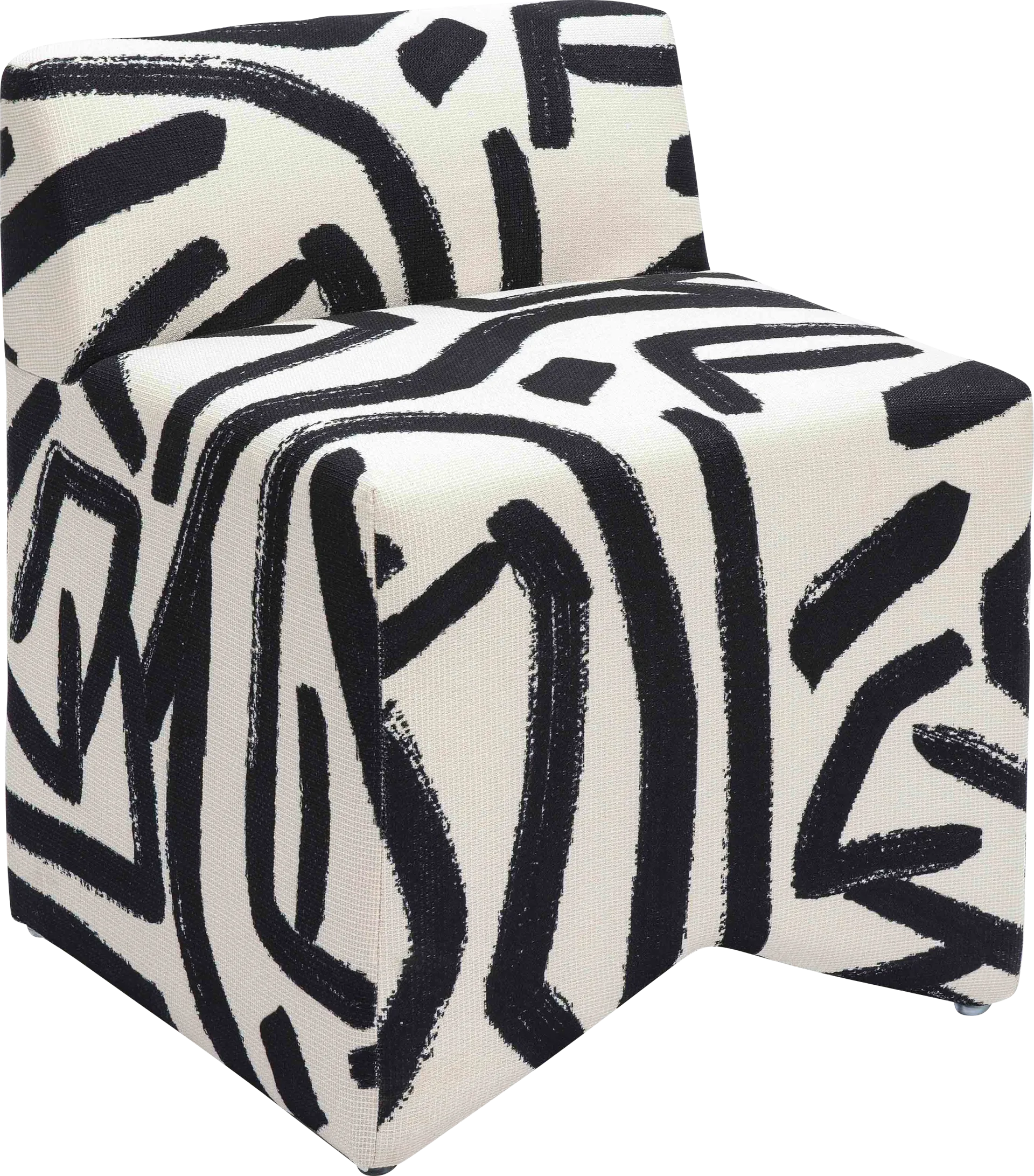 Kerge II Black and White Accent Chair - Image 1