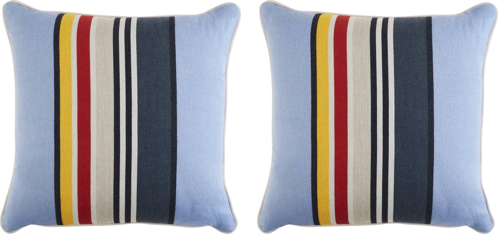 Yosemite Stripe Sky Indoor/Outdoor Accent Pillow, Set of 2