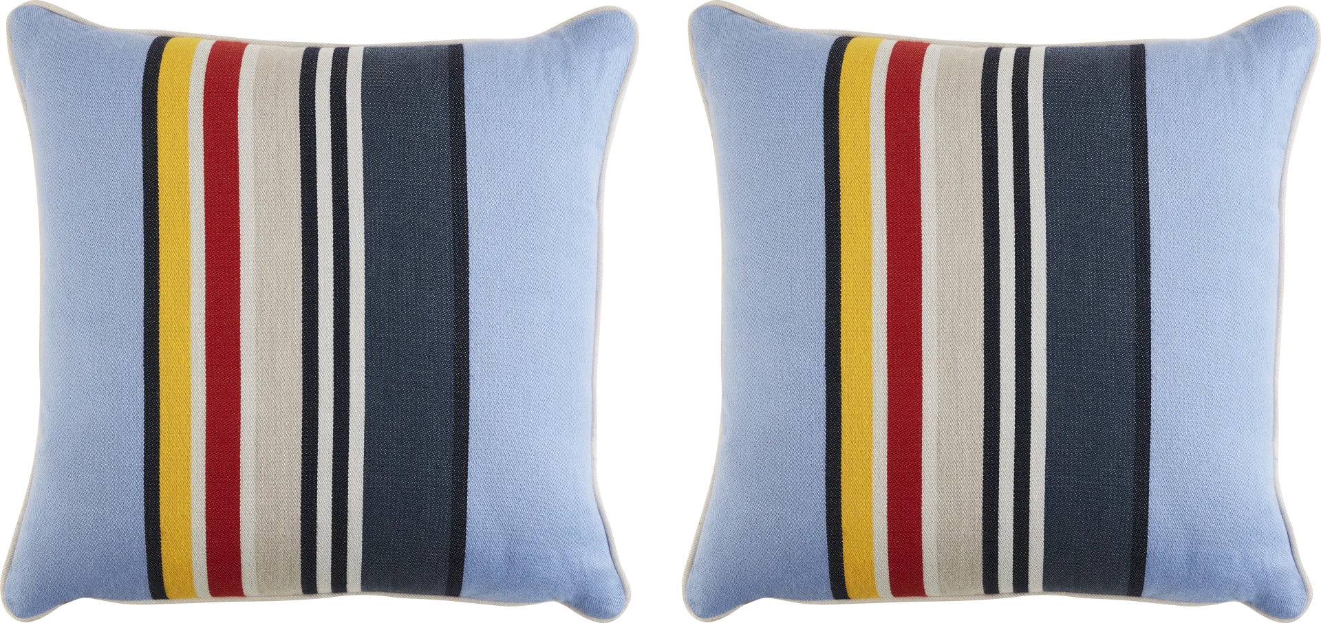 Yosemite Stripe Sky Indoor/Outdoor Accent Pillow, Set of 2 - Image 1