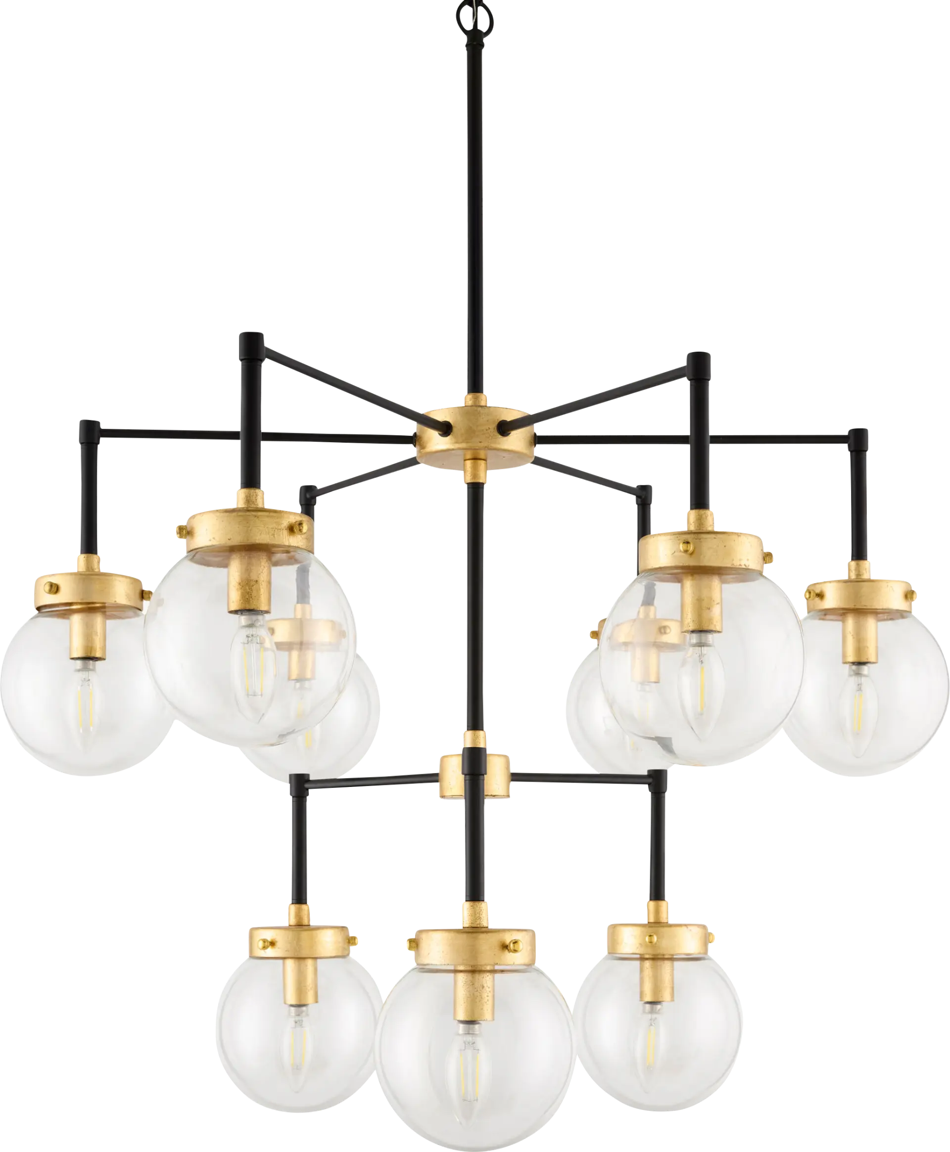 Piedmont Lake Black Chandelier