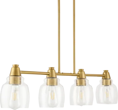 Leverette Shade Gold Chandelier