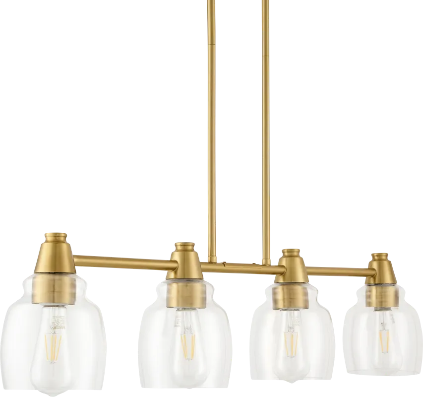 Leverette Shade Gold Chandelier