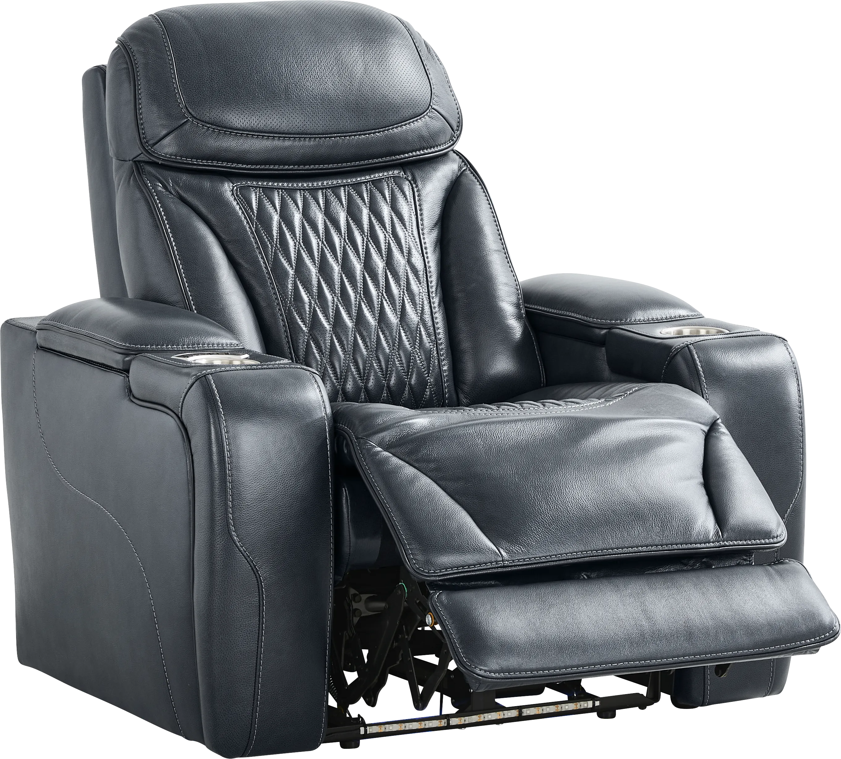 Blue Leather Sound Tech by Shaq Recliner To Go - Thumbnail - Image 1