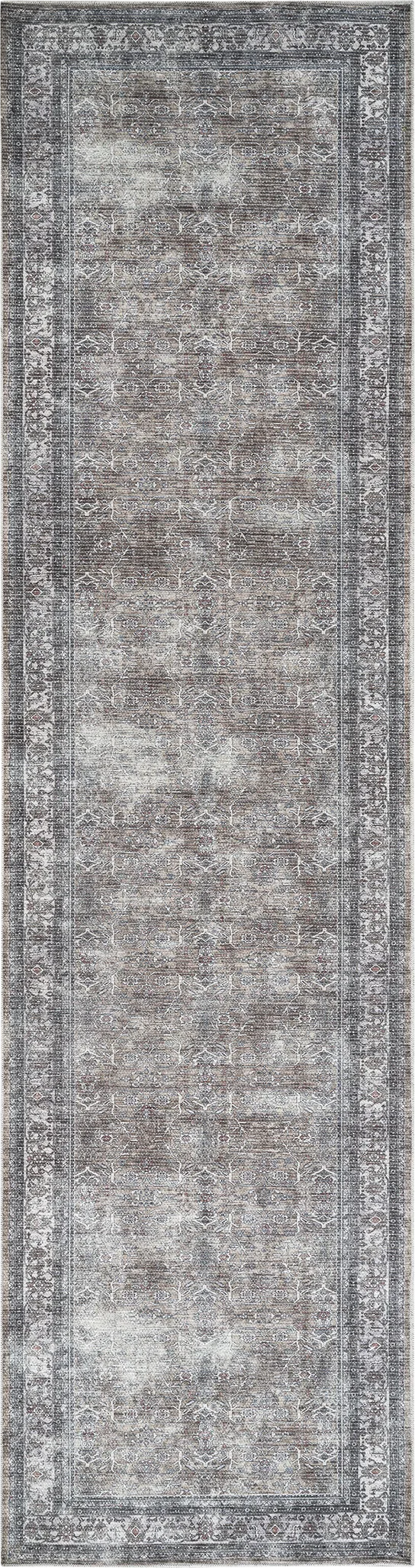Arbelle Gray 2'7 x 10' Machine Washable Rug - Image 1