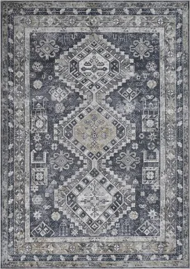Aebby Gray 5'3 x 7'6 Machine Washable Rug
