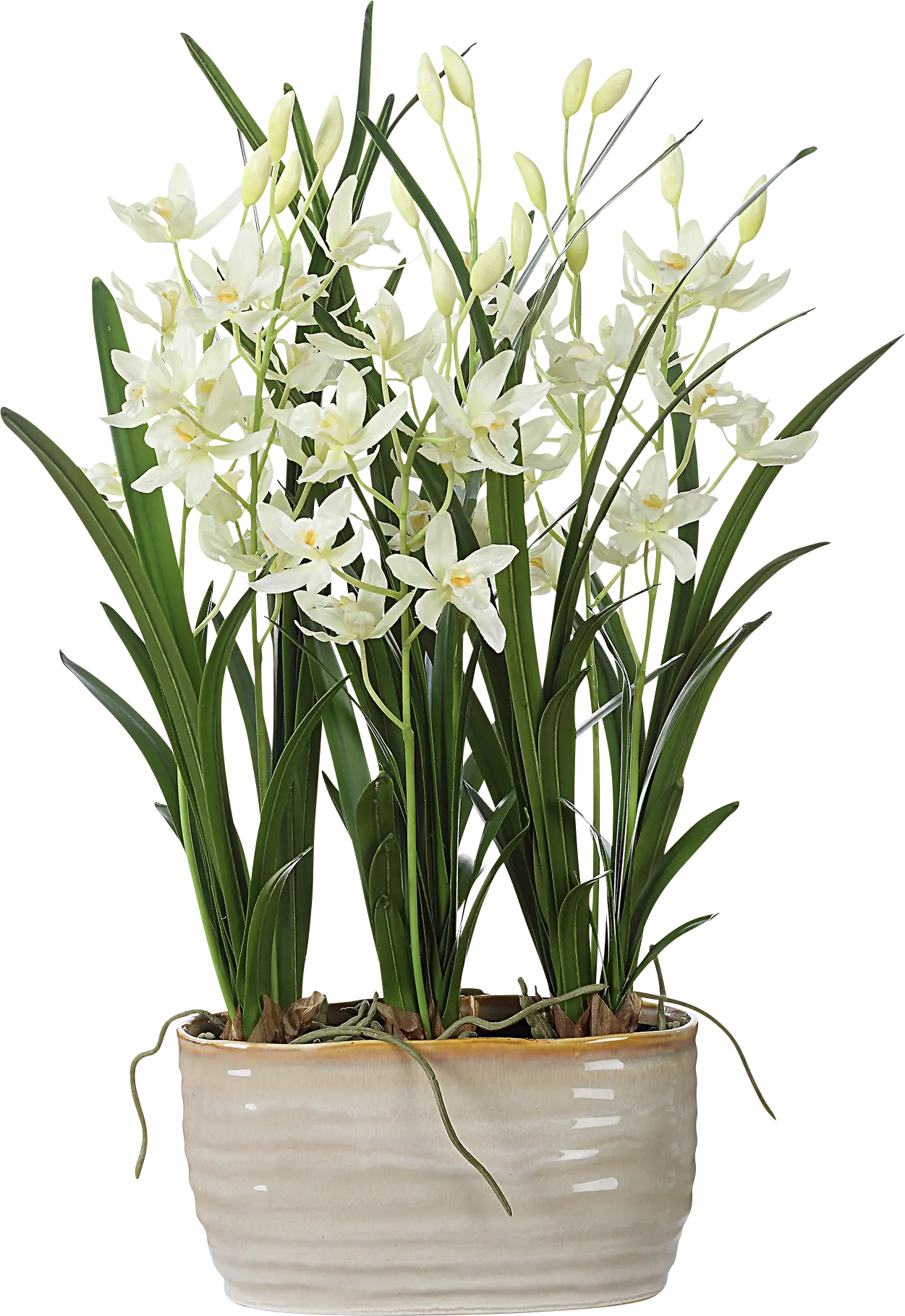 Sanuria White Silk Floral