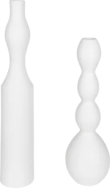 Olisa II White Vase, Set of 3