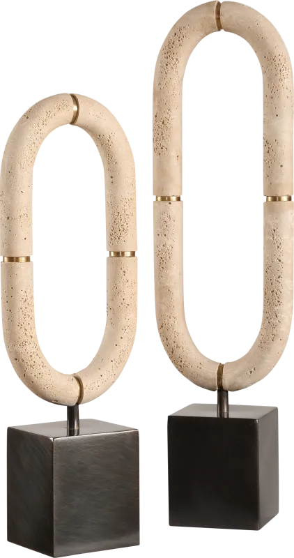 Dylina White Sculpture, Set of 2