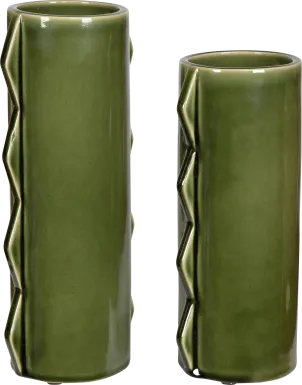 Nokola Green Vase, Set of 2