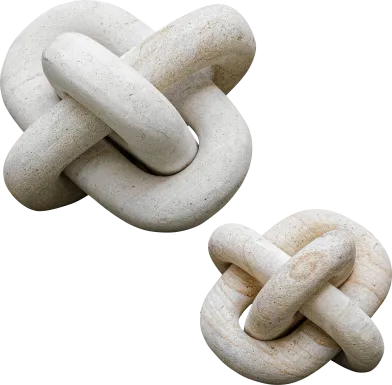 Bosko White Sculpture, Set of 2