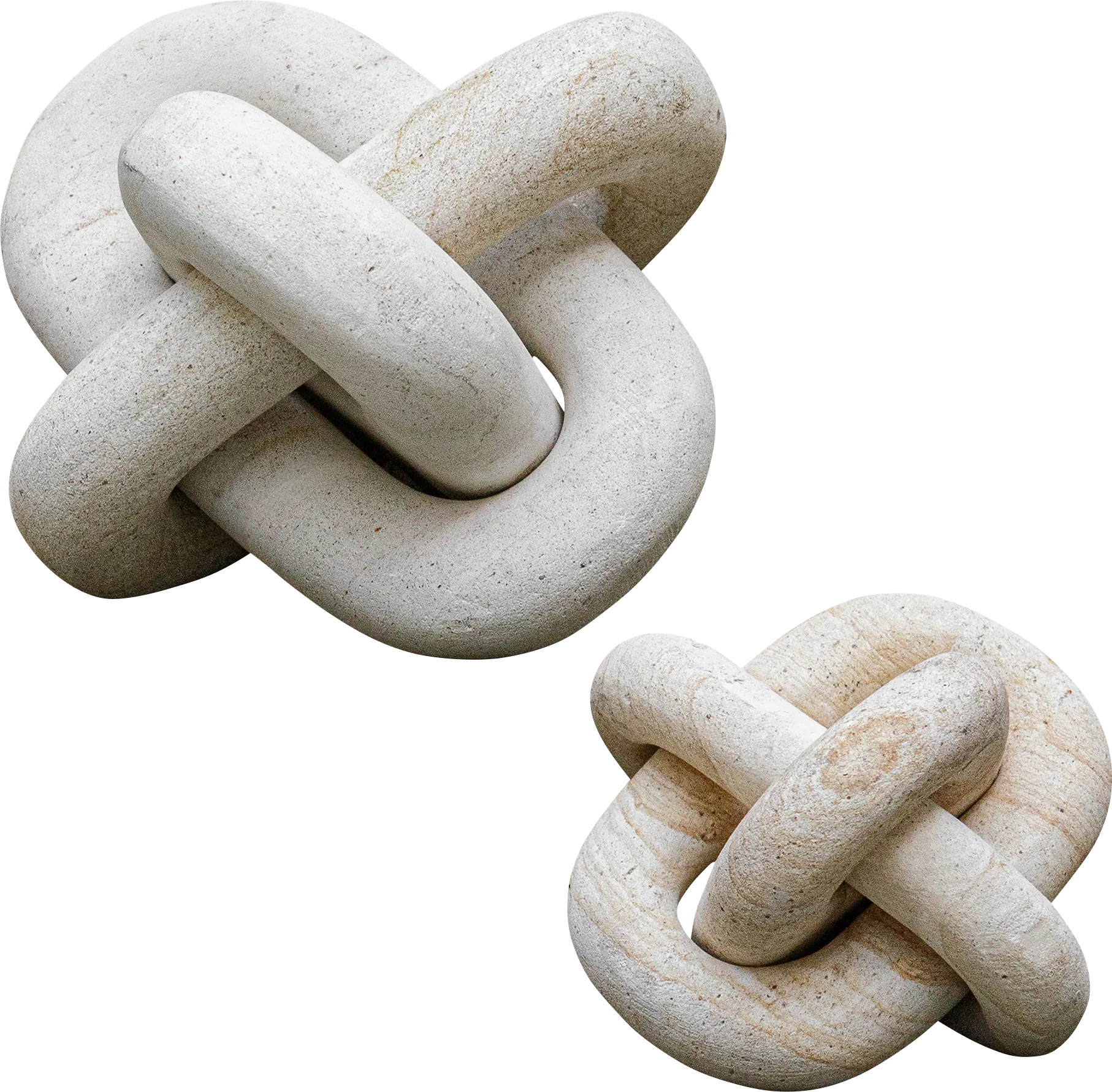 Bosko White Sculpture, Set of 2 - Image 1