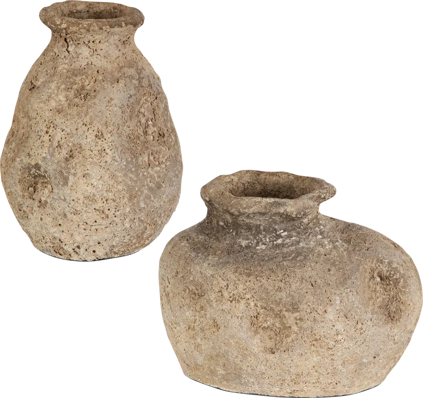 Sunbit Brown Vase, Set of 2