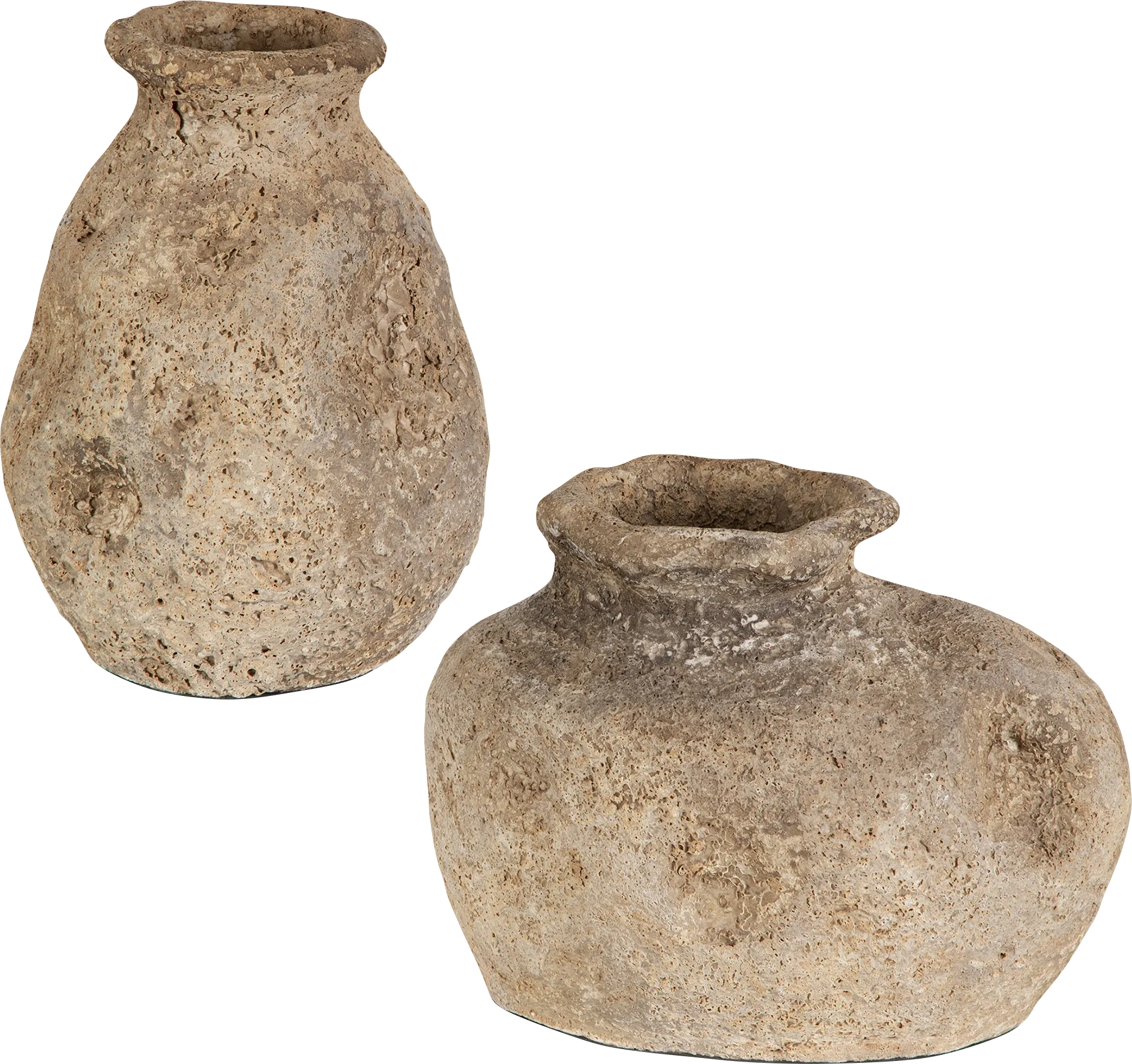 Sunbit Brown Vase, Set of 2 - Image 1