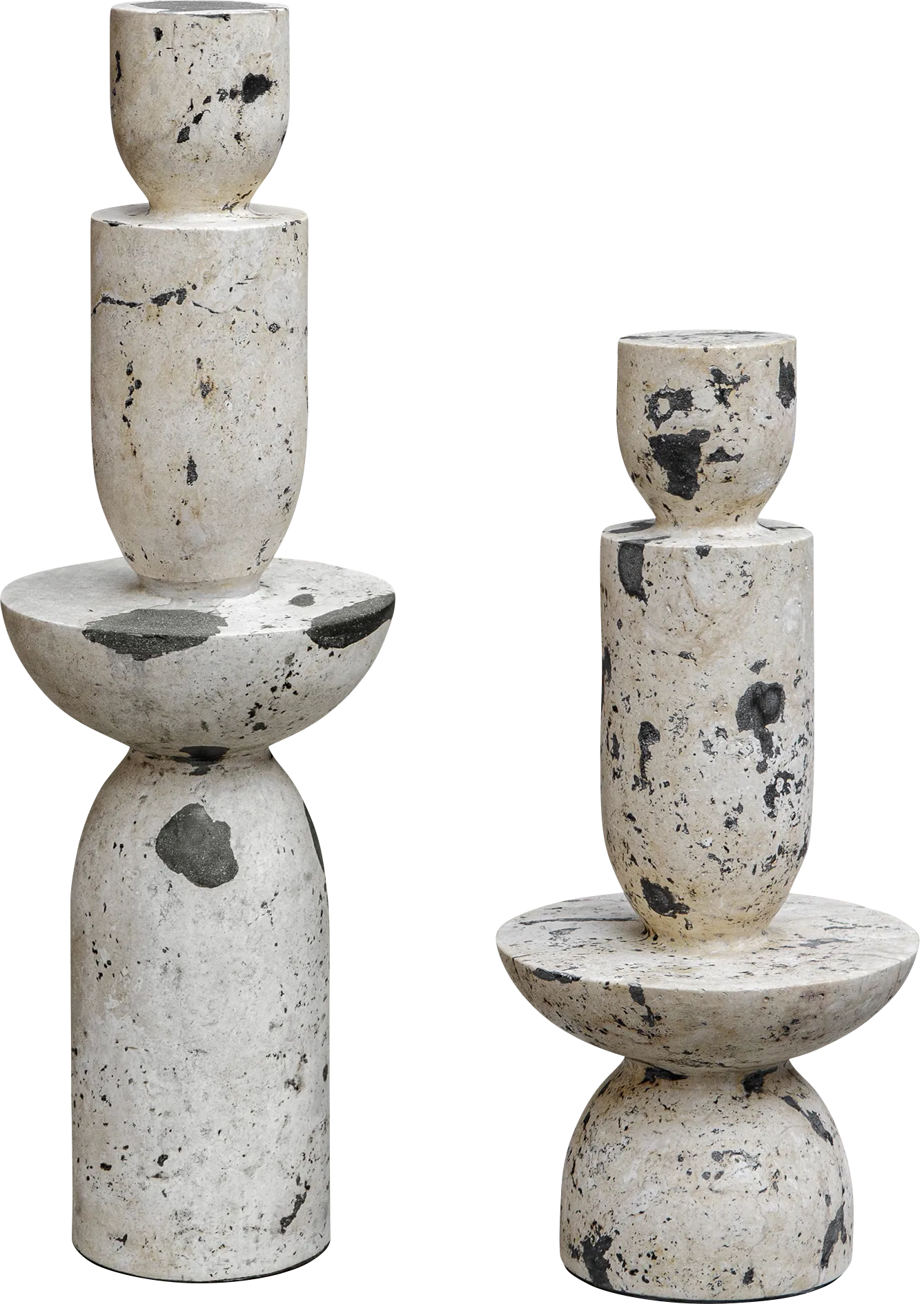 Devra White Sculpture, Set of 2 - Image 1