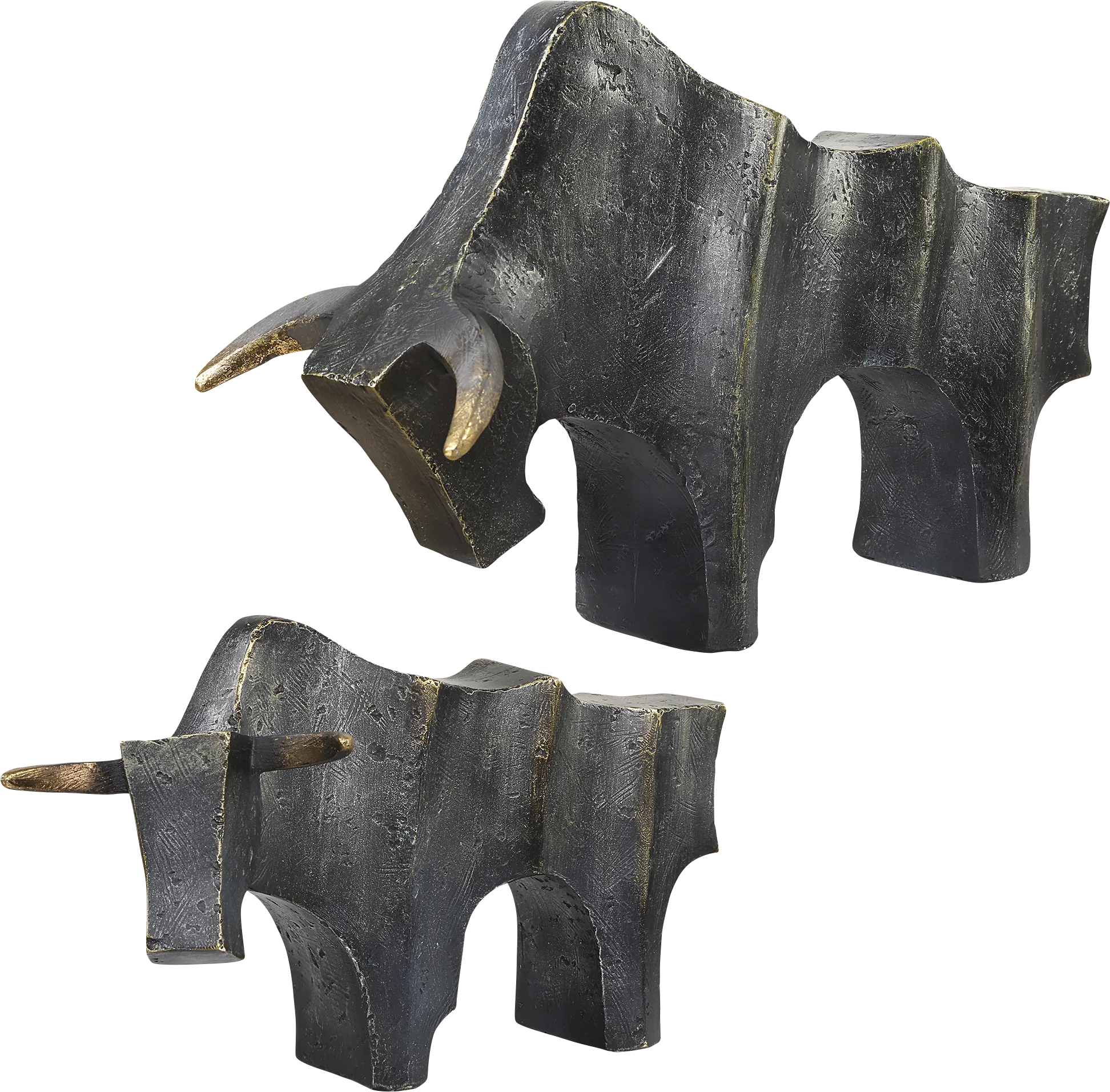 Tishi Bronze Sculpture, Set of 2 - Thumbnail - Image 1