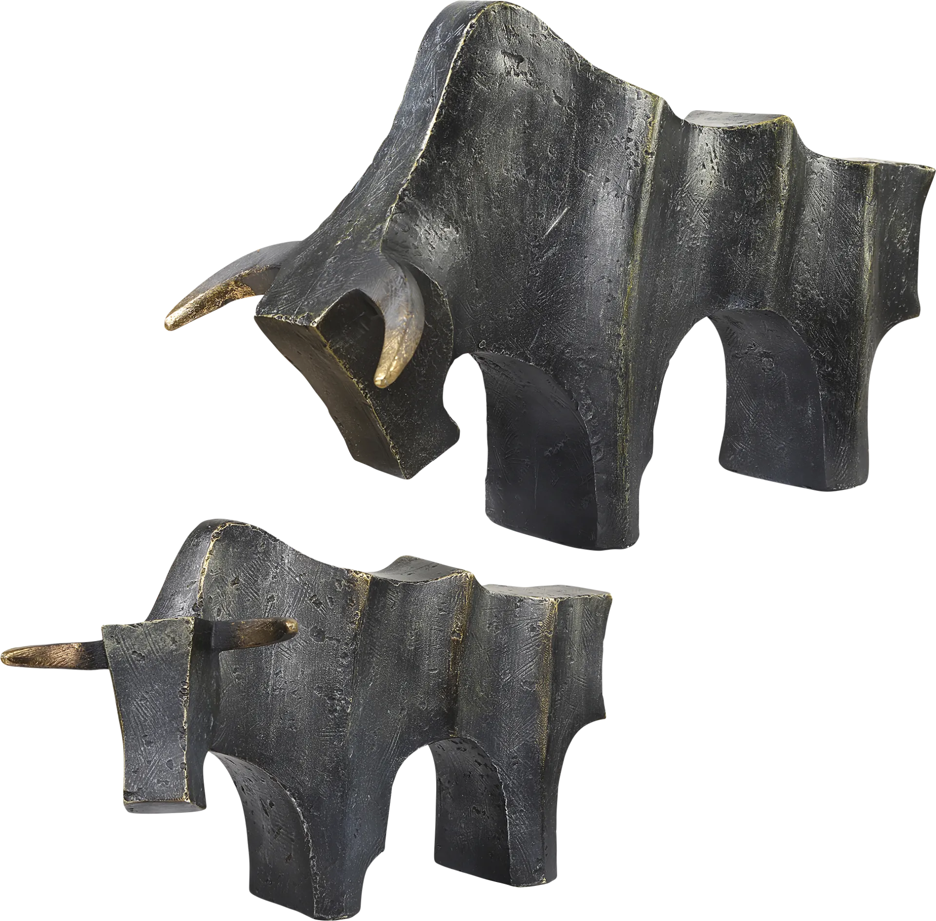 Tishi Bronze Sculpture, Set of 2 - Image 1