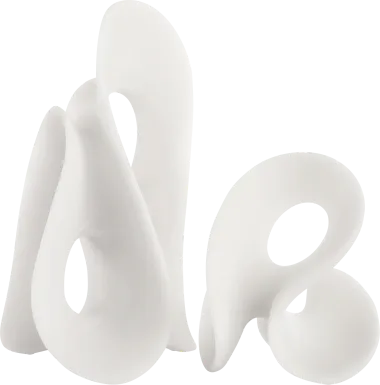 Iglu White Sculpture, Set of 2