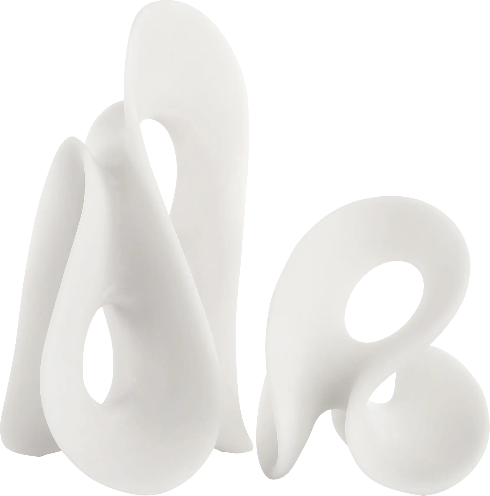 Iglu White Sculpture, Set of 2
