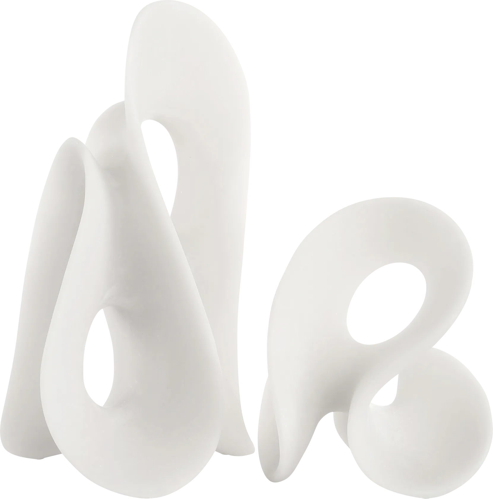 Iglu White Sculpture, Set of 2 - Image 1