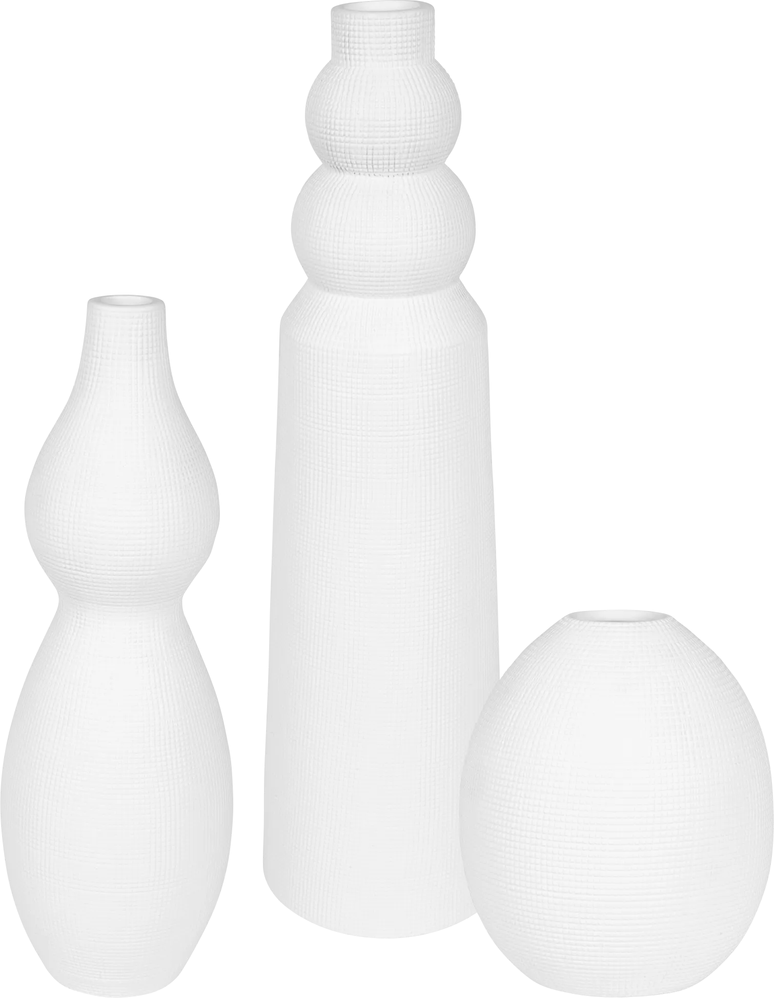 Olisa White Vase, Set of 3 - Image 1