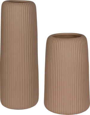 Hesta Brown Vase, Set of 2