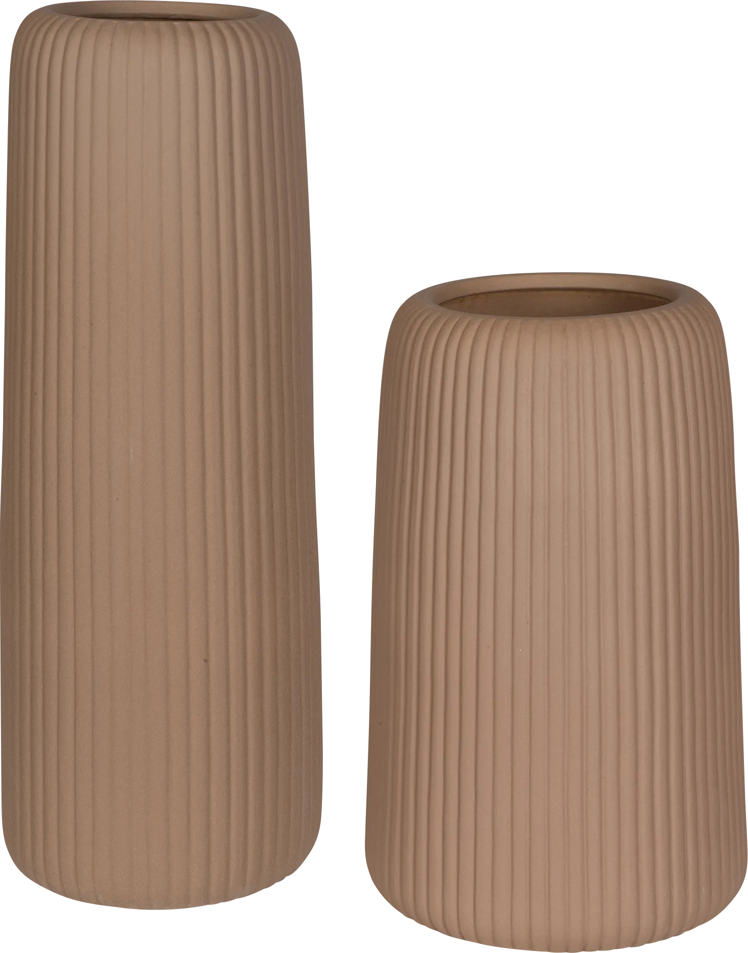 Hesta Brown Vase, Set of 2 - Image 1