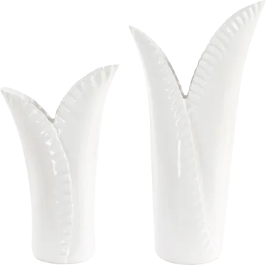 Ferda White Vase, Set of 2