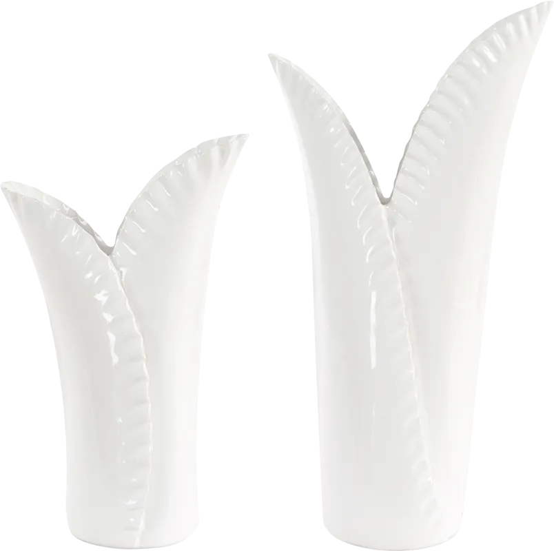 Ferda White Vase, Set of 2