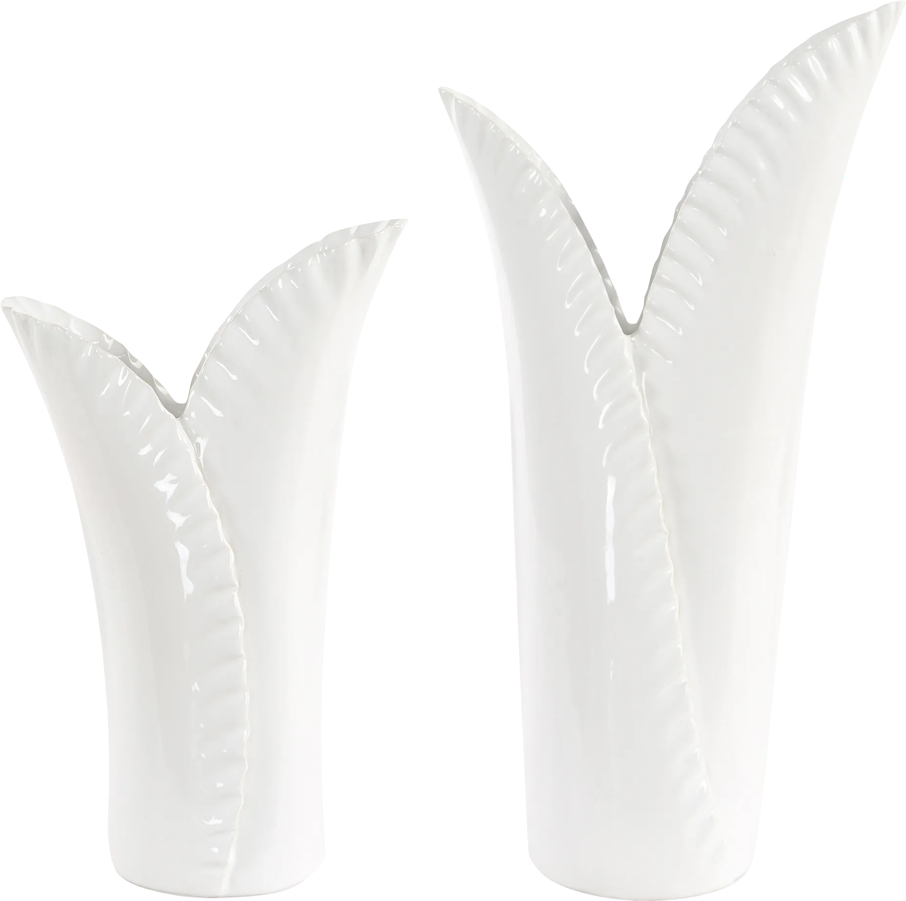 Ferda White Vase, Set of 2 - Image 1