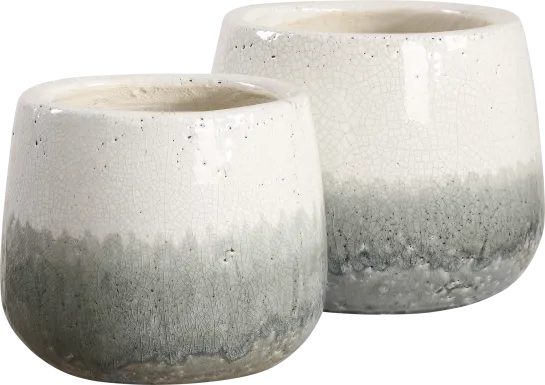 Hadila Gray Vase, Set of 2
