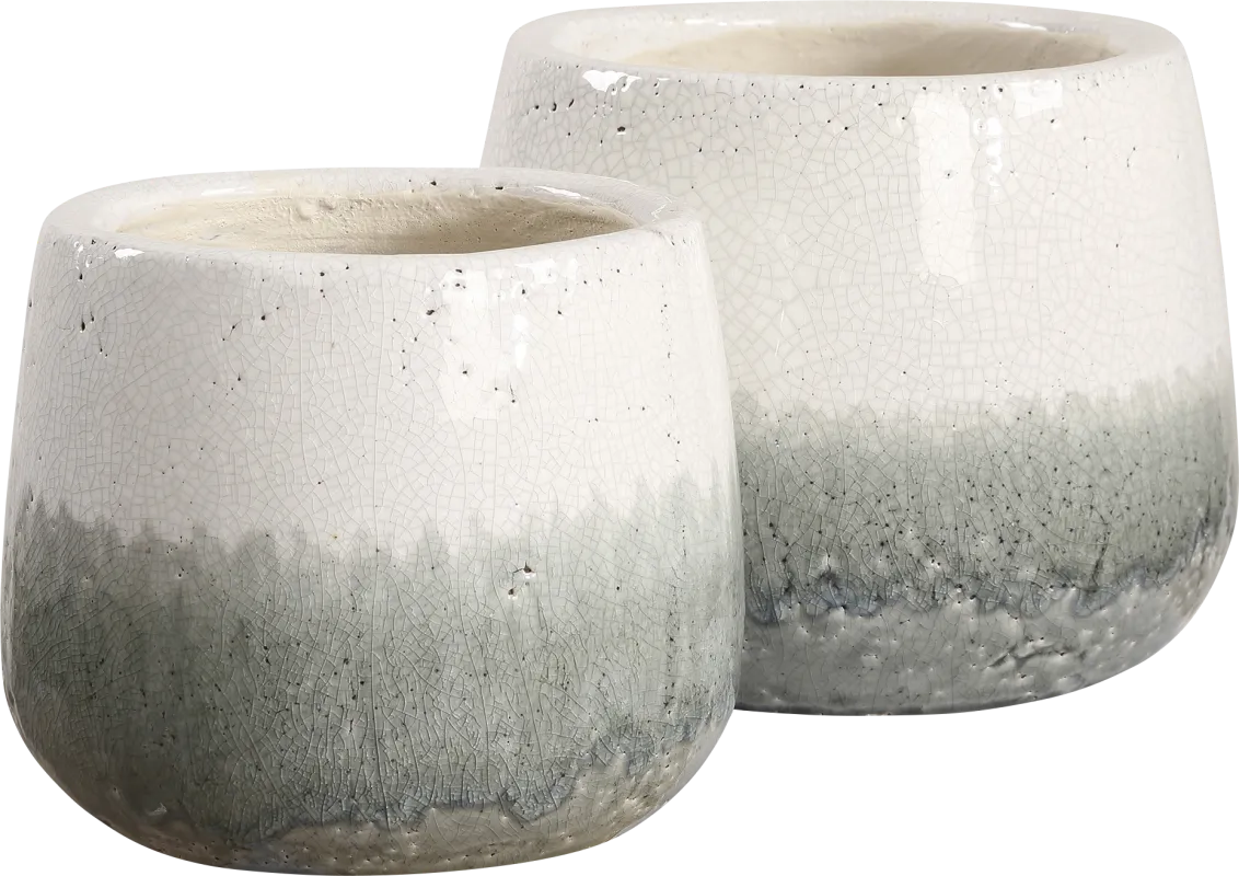 Hadila Gray Vase, Set of 2